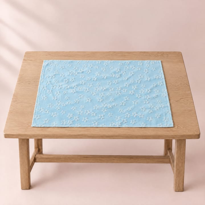 The Floral Weave Placemat, Light blue floral