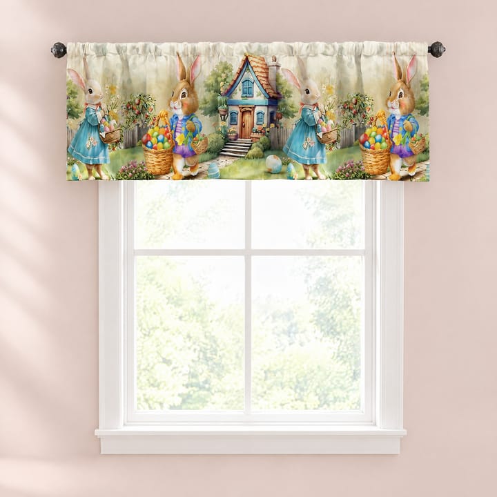 The Easter Bunny Village Valance