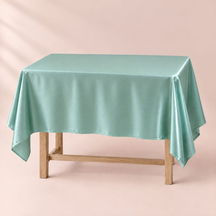 The Satin Rectangle Tablecloth, Mint green