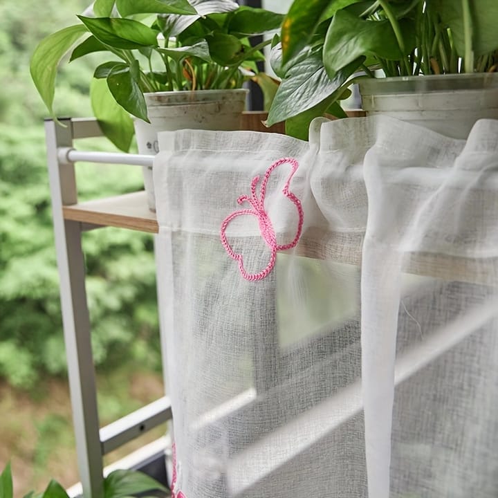 The Tulip Embroidered Cafe Curtain