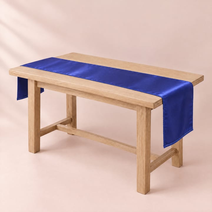The Satin Table Runner, Royal blue