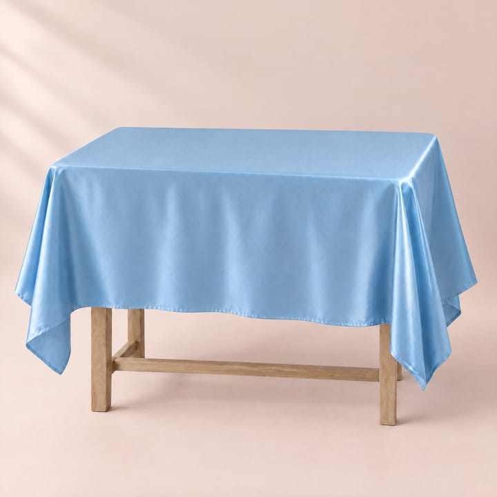 The Satin Rectangle Tablecloth, Baby blue