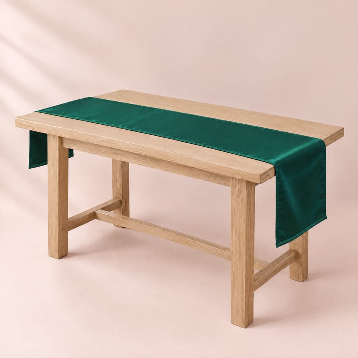 The Satin Table Runner, Dark green