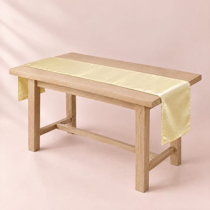 The Satin Table Runner, Butter yellow
