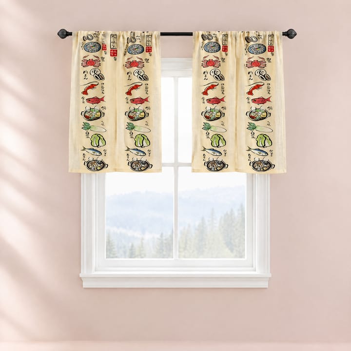 The Japanese Food Print Valance, Ramen and udon