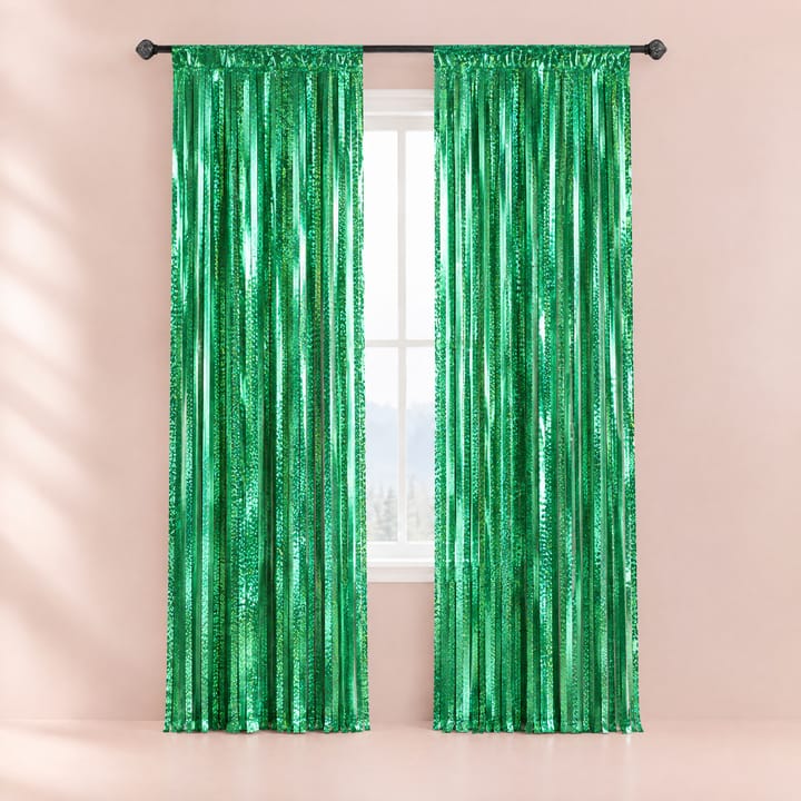 The Tinsel Foil Fringe Curtain, Laser green