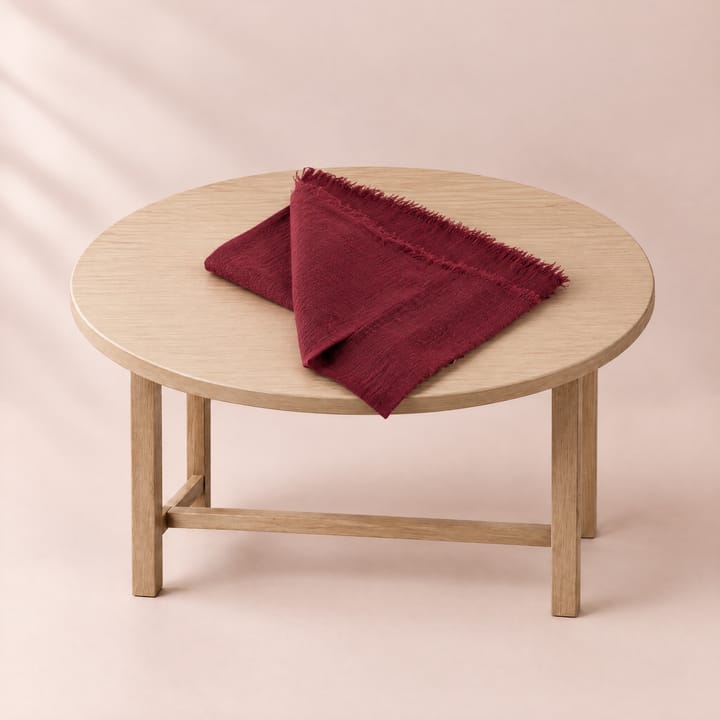 The Crinkled Gauze Napkin, Burgundy