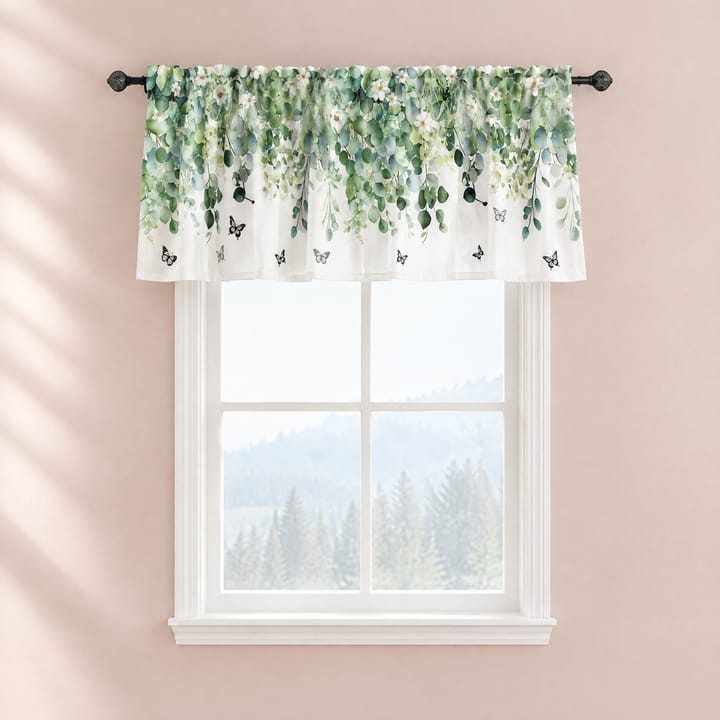 The Botanical Floral Print Valance, Yellow sunflowers