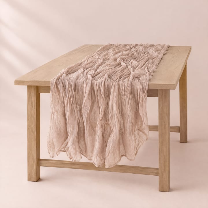 The Gauze Crinkle Table Runner