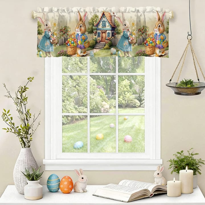 The Easter Bunny Village Valance