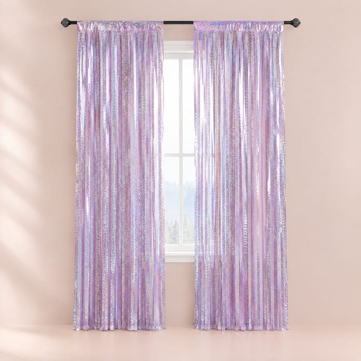 The Tinsel Foil Fringe Curtain, Laser pink