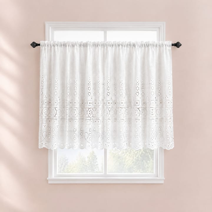 The Embroidered Cafe Curtain