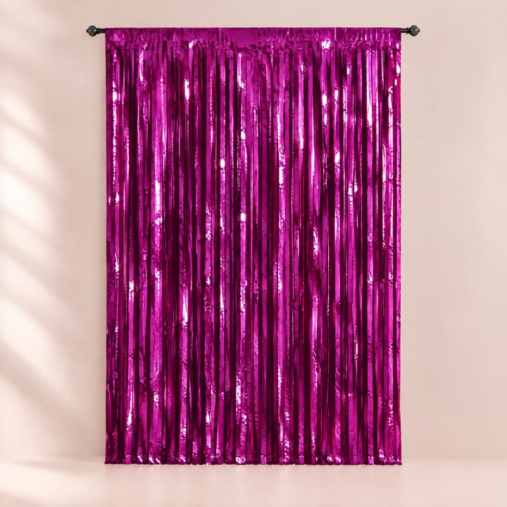 The Foil Fringe Backdrop Curtain, Rose red