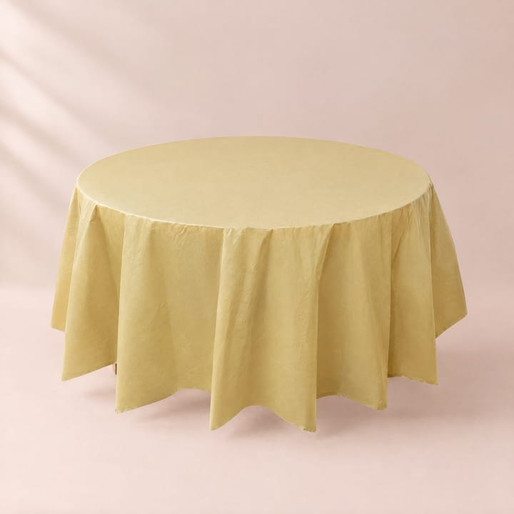The Disposable Round Table Cover, Gold