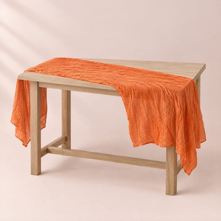 The Crinkled Gauze Table Runner, Orange
