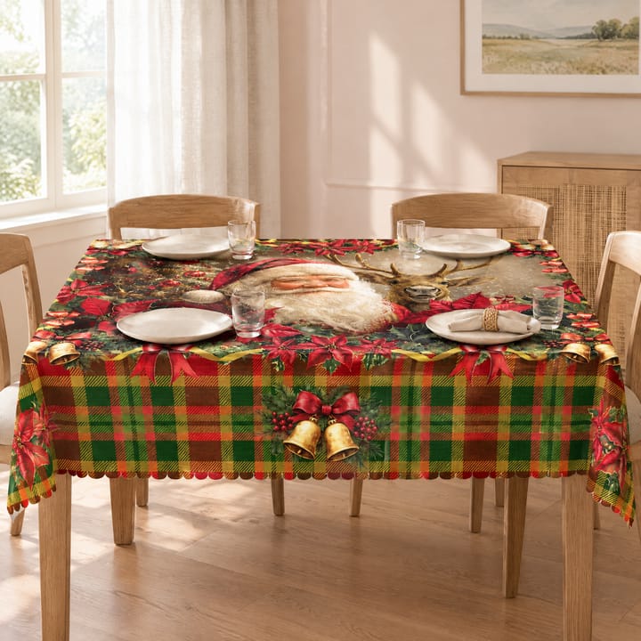 The Christmas Plaid Tablecloth