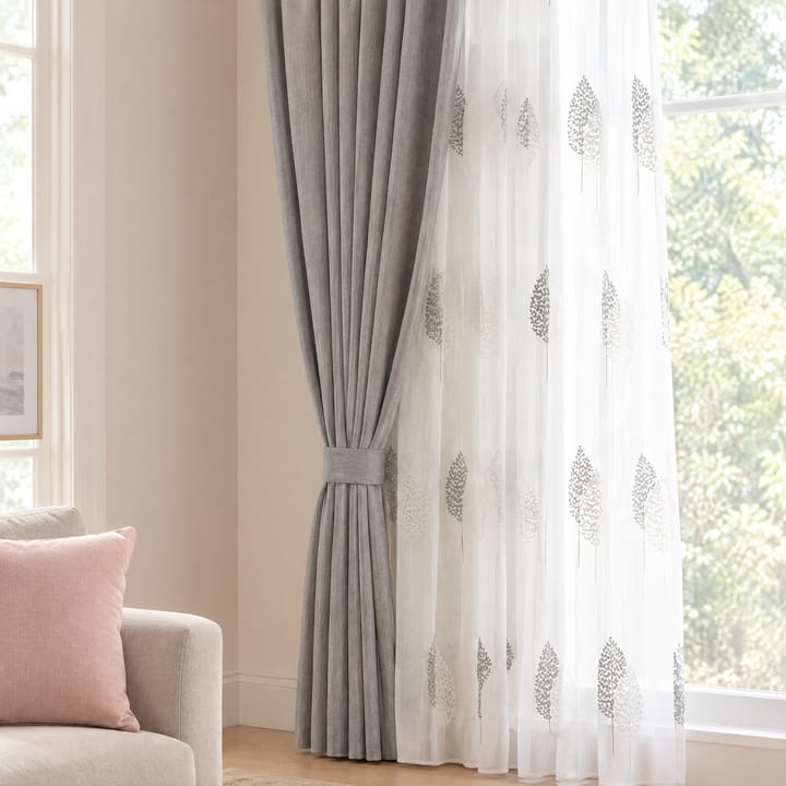 The Embroidered Tree Sheer Curtain
