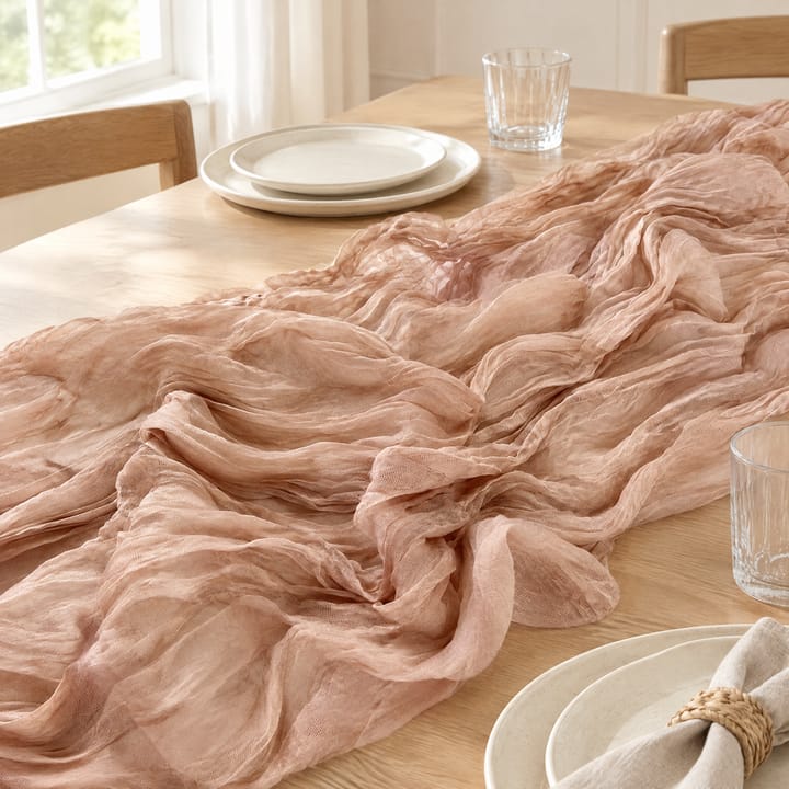 The Gauze Crinkle Table Runner