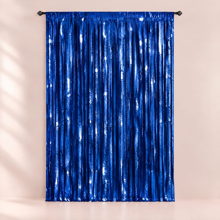 The Foil Fringe Backdrop Curtain, Dark blue