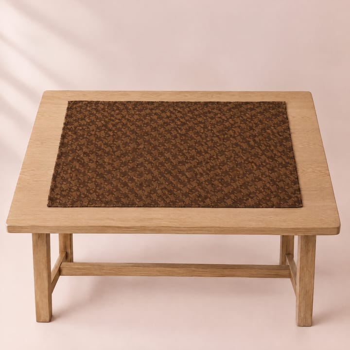 The Floral Weave Placemat, Brown houndstooth