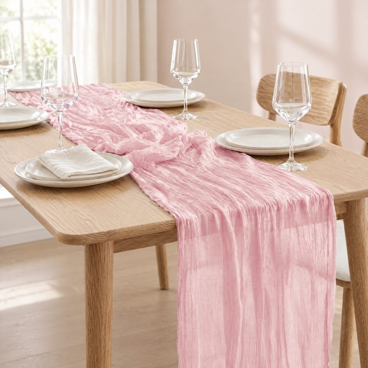 The Crinkled Gauze Table Runner