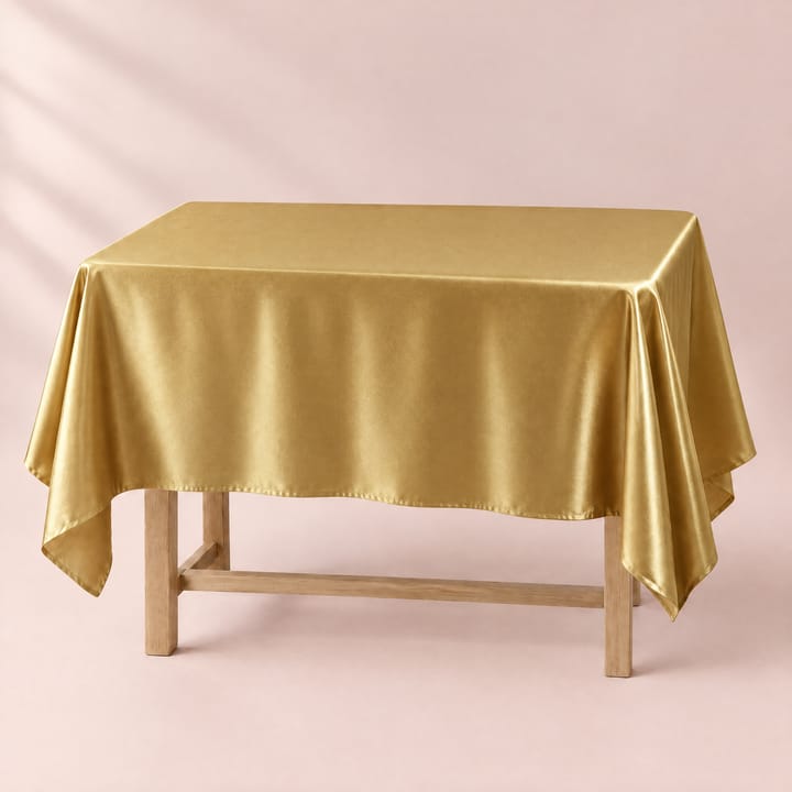 The Satin Rectangle Tablecloth, Gold