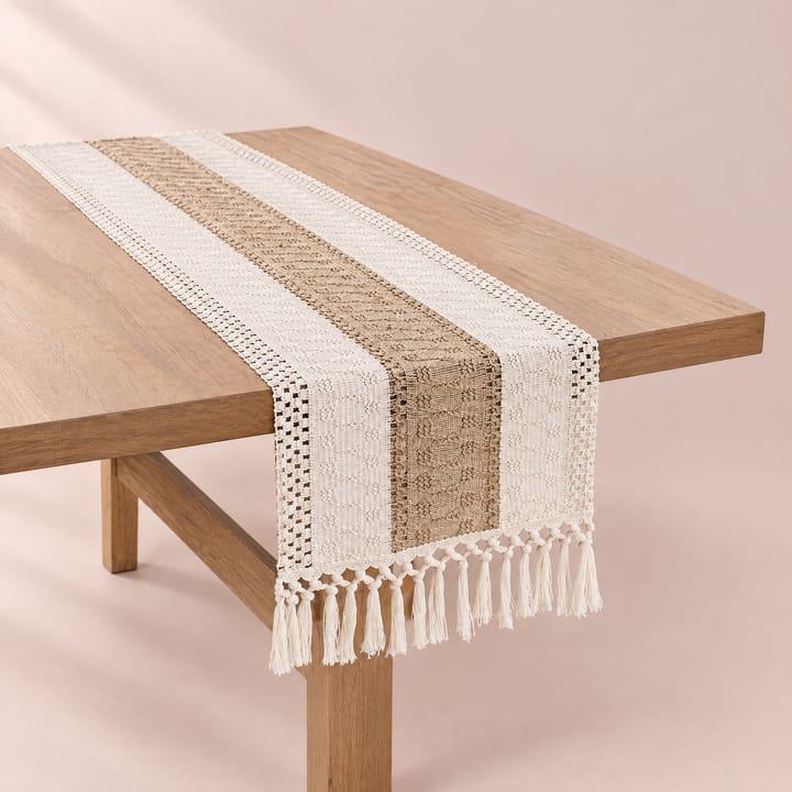 The Boho Macrame Table Runner