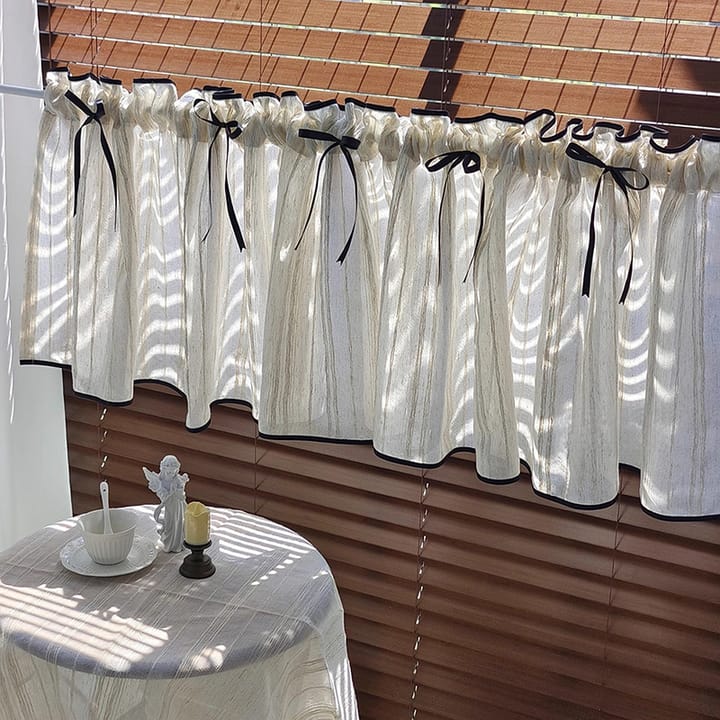 The Striped Sheer Cafe Curtain