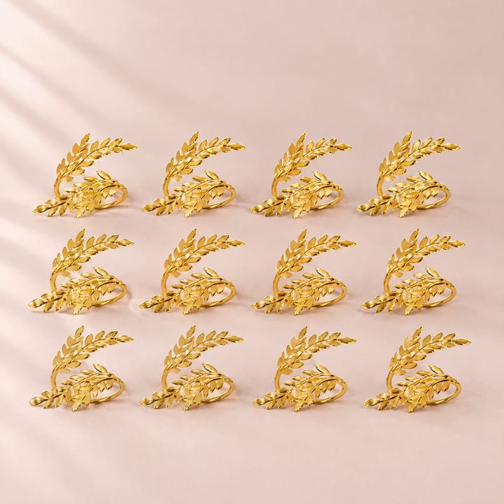 The Gold Leaf Napkin Ring, 12-pack