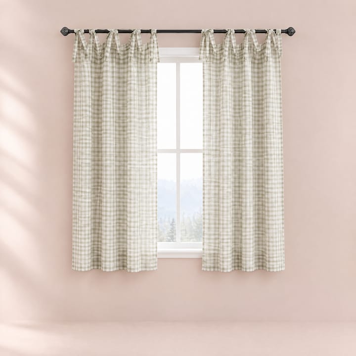 The Tie Top Gauze Cafe Curtain