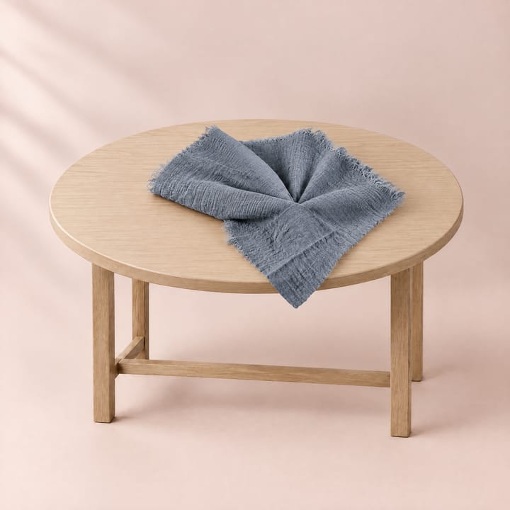 The Crinkled Gauze Napkin, Blue gray