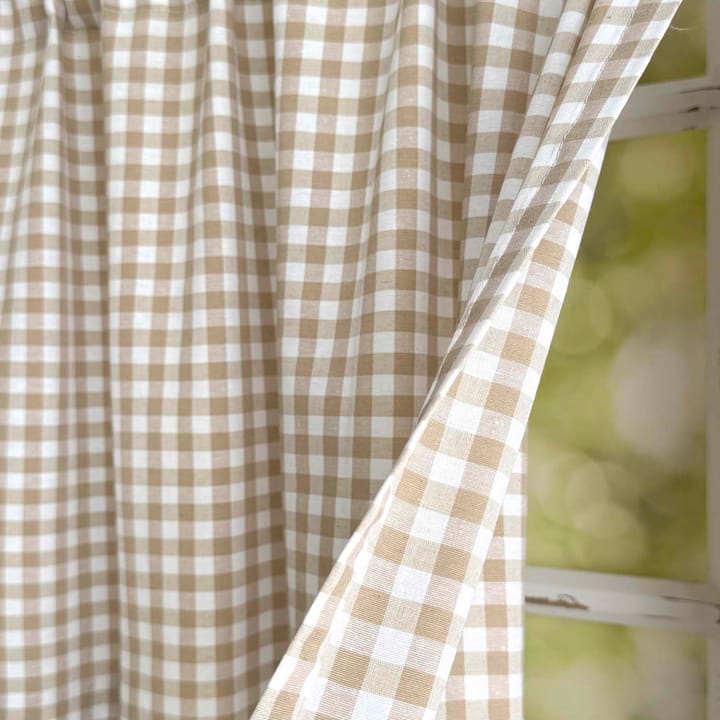 The Apricot Plaid Cafe Curtain