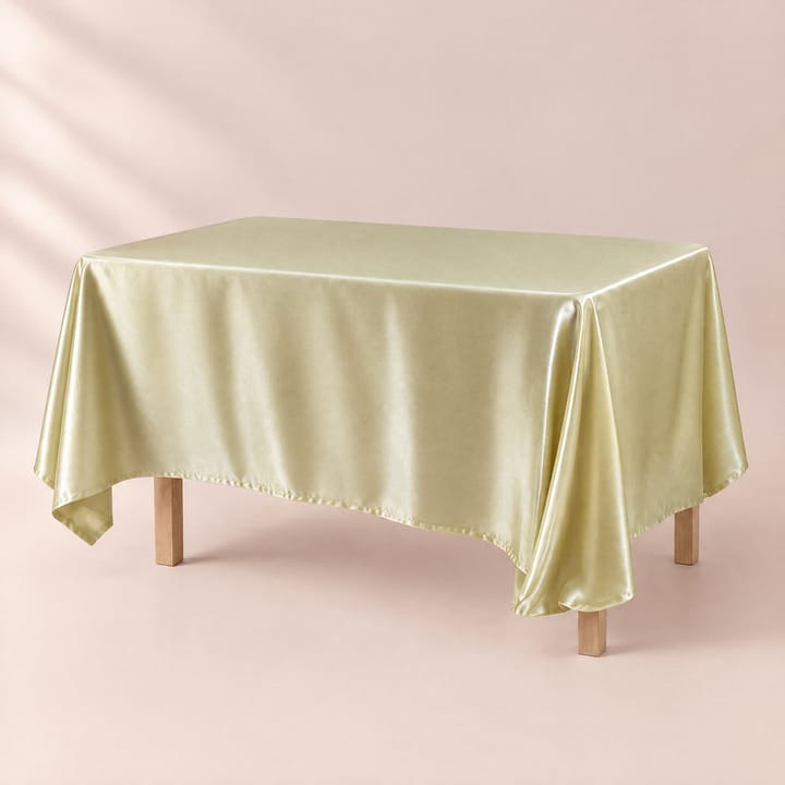 The Smooth Satin Rectangle Table Cover, Butter yellow