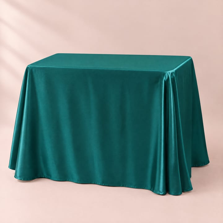 The Satin Rectangle Tablecloth, Dark green