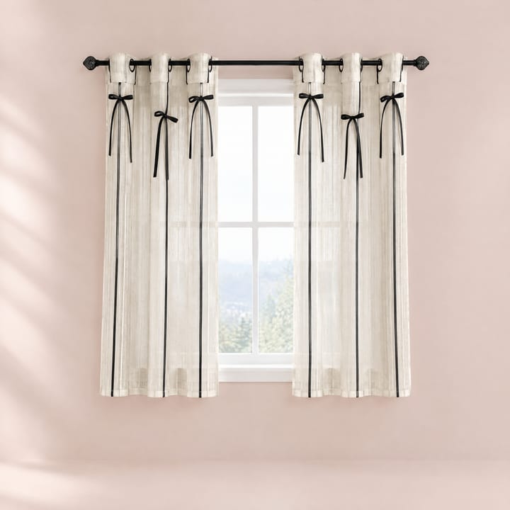 The Striped Sheer Cafe Curtain