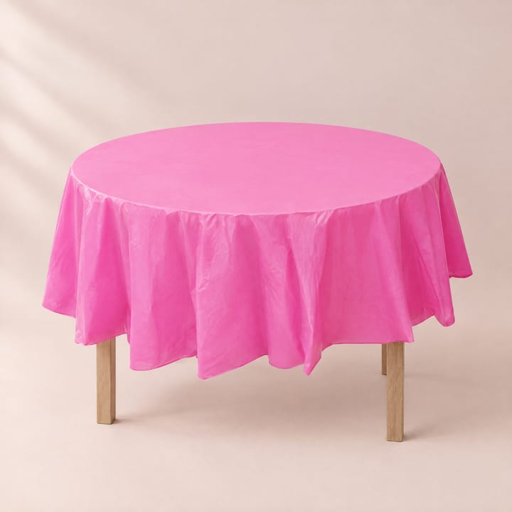 The Disposable Round Table Cover, Hot pink