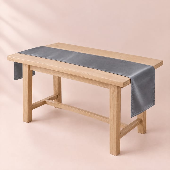 The Satin Table Runner, Silver gray