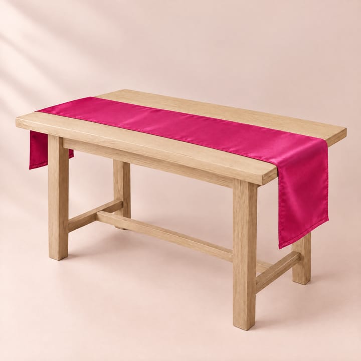 The Satin Table Runner, Hot pink