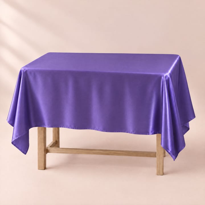 The Satin Rectangle Tablecloth, Light purple