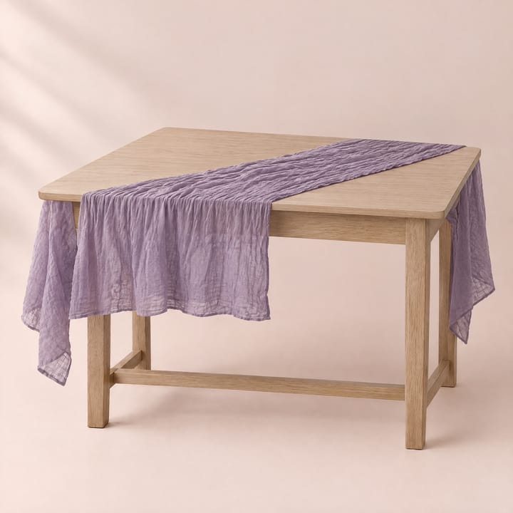 The Crinkled Gauze Table Runner, Purple