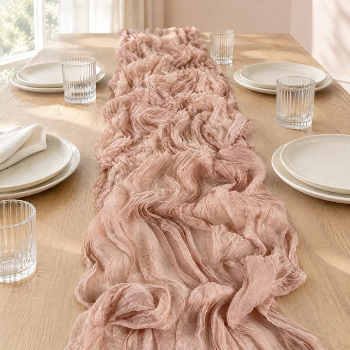The Gauze Crinkle Table Runner
