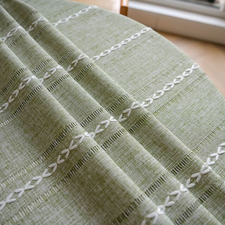Close-up of the Sage stripe fabric