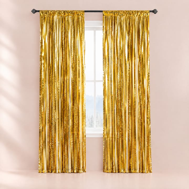 The Tinsel Foil Fringe Curtain, Gold