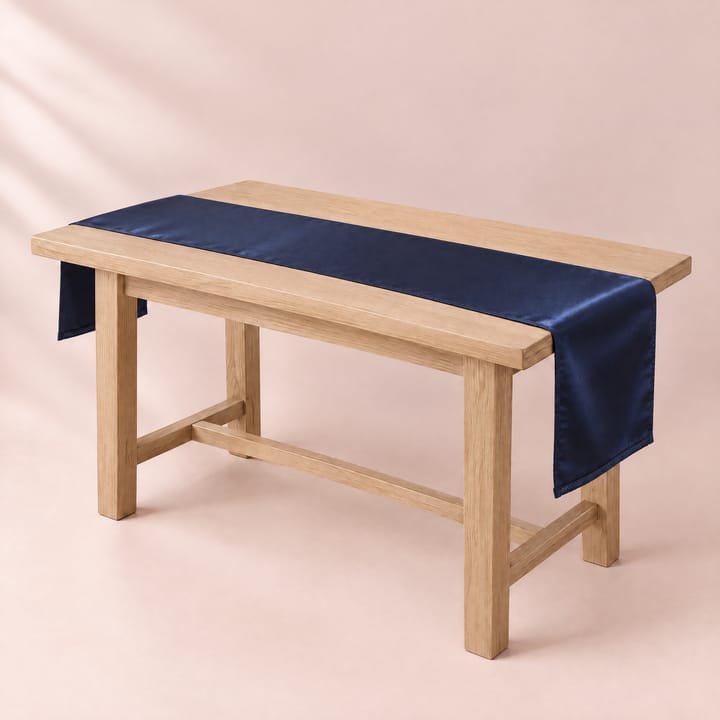 The Satin Table Runner, Navy blue