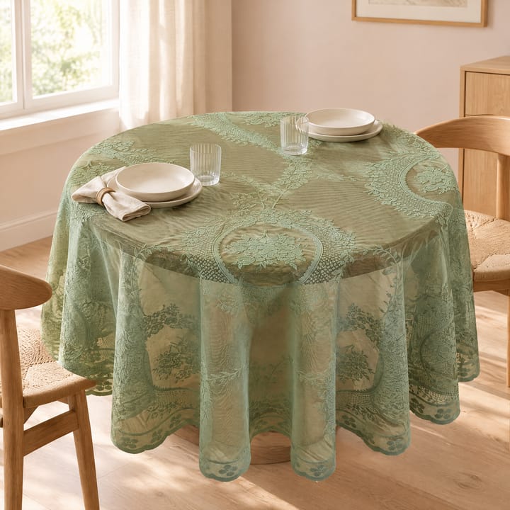 The Round Tatted Lace Tablecloth