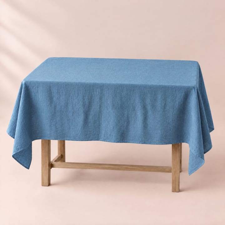 The Pure Linen Tablecloth, Lake blue