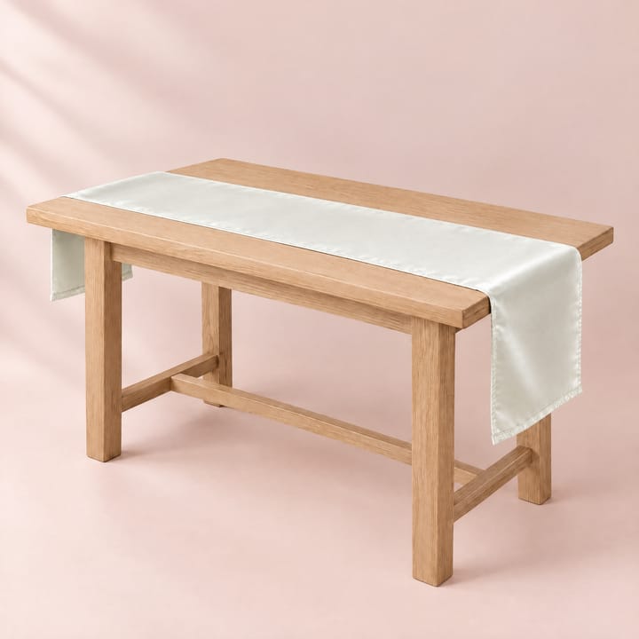 The Satin Table Runner, Ivory