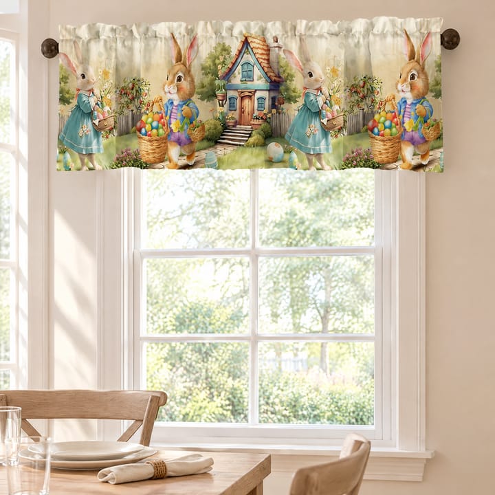 The Easter Bunny Village Valance