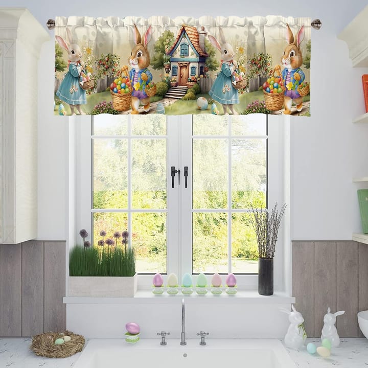 The Easter Bunny Village Valance
