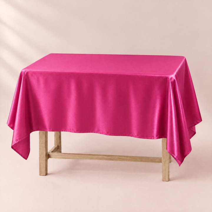 The Satin Rectangle Tablecloth, Hot pink